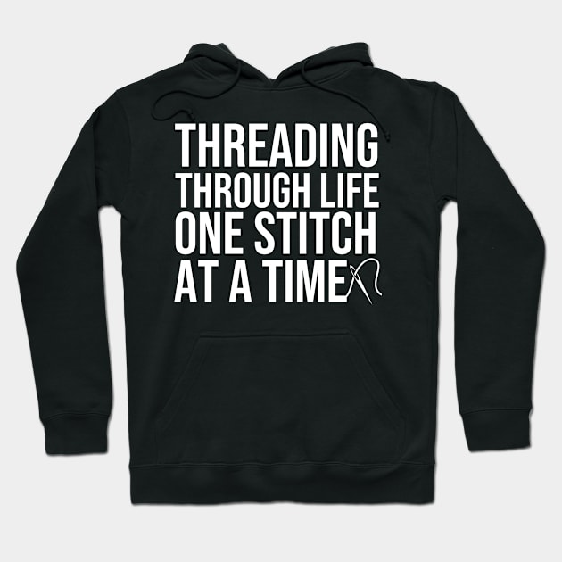 funny Stitching Quote Hoodie by The Jumping Cart